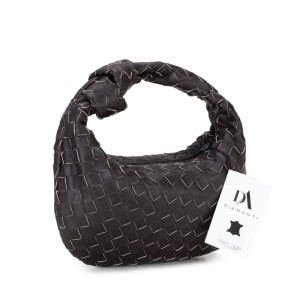 Geanta mica de mana, model impletit, din piele naturala DiAmanti Firenze Maro Inchis Geanta mica de mana, model impletit, din piele naturala DiAmanti Firenze Maro Inchis
